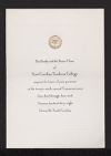 Invitation to Commencement Exercises 1938